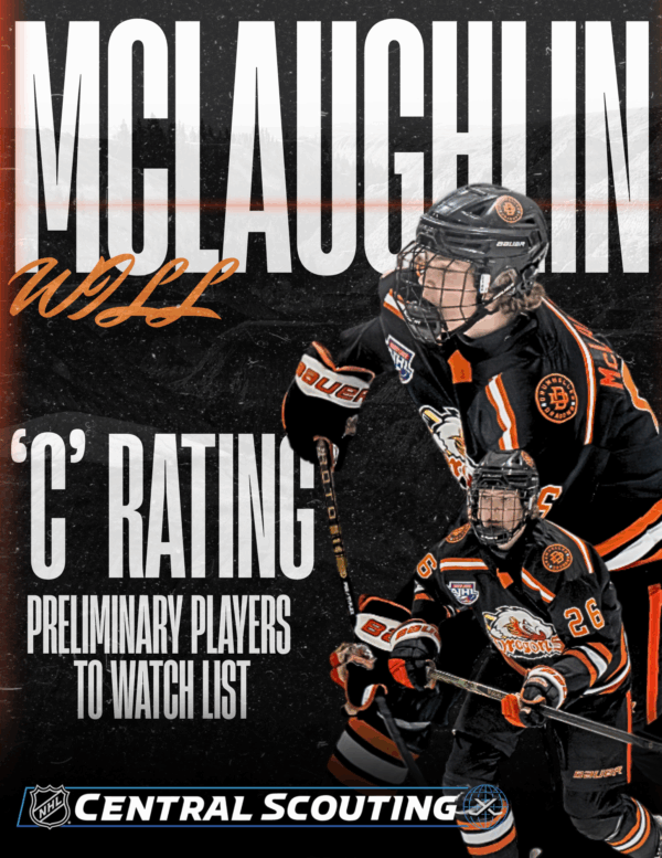 McLaughlin Listed on NHL Central Scouting Watchlist
